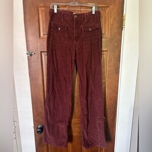 LONDONJEAN Burgundy corduroy boot cut jeans size 10